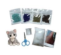 ODJOY-FAN 2026 Upgrade Tiny 3D Beaded Animal DIY Kit, Easy DIY Beading Embroidery Kit with Cute Designs, 3D Animal Themed Beadwork Kit for Beginners & Craft Enthusiasts, with Instructions