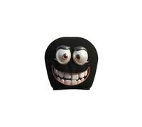 ODJOY-FAN Ghost Face Headrest Covers Scary for Cars Funny Cartoon Cover Halloween Creative Smiling Car Devil Eye Faces Seat Spooky Polyester Design Stretchable Fabric Horrible Set Big Grinning