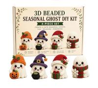 ODJOY-FAN Halloween 2026 Upgrade Tiny 3D Beaded Animal DIY Kit, Easy DIY Beading Embroidery Kit with Cute Designs, 3D Animal Themed Beadwork Kit for Beginners & Craft Enthusiasts, with Instructions