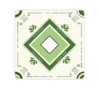 ODJOY-FAN Mahjong Mat for Table Rubber American Mahjong Mat with Rules, Non Slip Noise Reduction Game Table Cover for Mahjong, Poker, Board, Card, Tile Games