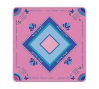 ODJOY-FAN Mahjong Mat for Table Rubber American Mahjong Mat with Rules, Non Slip Noise Reduction Game Table Cover for Mahjong, Poker, Board, Card, Tile Games