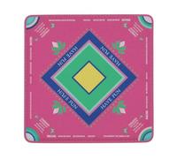 ODJOY-FAN Mahjong Mat for Table Rubber American Mahjong Mat with Rules, Non Slip Noise Reduction Game Table Cover for Mahjong, Poker, Board, Card, Tile Games