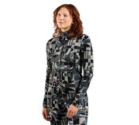 Odlo BL TOP turtle neck l/s half zip - MERINO HERITAGE (provincial blue - black)