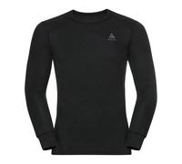 Odlo Thermal Underwear for Men Active Warm Long Sleeve I Thermal Shirt I Warm ski Underwear with Round Neck I Men Black
