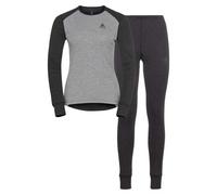 Odlo Active Warm Eco Women's Functional Underwear Set, dark grey melange - grey melange, XS