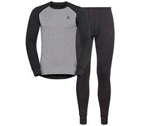 Odlo Active Warm Eco Men's Functional Underwear Set, dark grey melange - grey melange, XXL