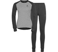 Odlo Active Warm Eco Women's Functional Underwear Set, dark grey melange - grey melange, S
