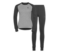 Odlo Active Warm Eco Women's Functional Underwear Set, dark grey melange - grey melange, XL