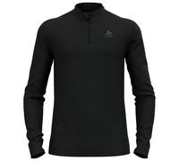 Odlo - Baselayer Top Turtle Neck L/S Half Zip Merino 2 - Merino base layer size L, black
