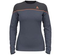 ODLO Bl Top Crew Neck L/s Revelstoke Pw 150 W - Women - Blue / Black - size S- model 2024 S