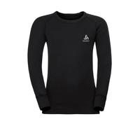 Odlo Black Crew Neck Warm Long Sleeve Tee for Cold Weather Running