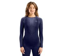 Odlo - Women's BL Top Crew Neck L/S Perf. Warm Blackcomb - Synthetic base layer size L, blue