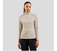 Odlo Essentials Ceramiwarm Mid Layer Half Zip Top XL Women - Grey for Running and Outdoor Activities