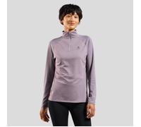 Odlo Essentials Ceramiwarm Mid Layer Half Zip Women's Top - Ideal for Cold Weather Running, Lilac (EU)