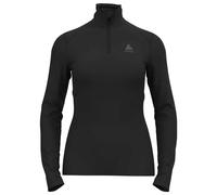 Odlo Thermal Underwear Women's Fundamentals Active Warm I Long Sleeve Thermal Shirt I Warm Ski Underwear Long Sleeve Thermal Shirt with Collar and 1/2 Zip I Women Black