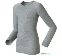 ODLO Kid's Active Warm Eco Long Sleeve Crew Neck Base Layer {O-159229} - Grey - Youth Small-128