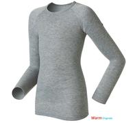 ODLO Kid's Active Warm Eco Long Sleeve Crew Neck Base Layer {O-159229} - Grey - Youth X-Small-116