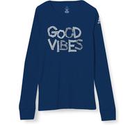 Odlo Kids Active Warm Trend Baselayer Long Sleeve Shirt, Navy Blue, 128