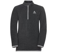 Odlo Kids Long-sleeved shirt with zipper ROY STRIPE, shale grey - black stripes, 164