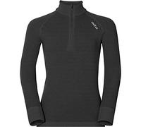 ODLO Kids SUW TOP Turtle Neck 1/2 Zip L/S ACTIVE O Undershirt - Black, Size 116