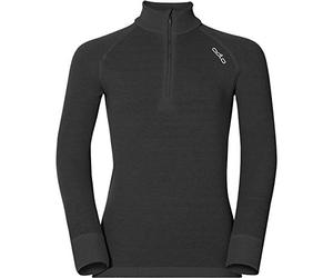 ODLO Kids SUW TOP Turtle Neck 1/2 Zip L/S ACTIVE O Undershirt - Black, Size 116