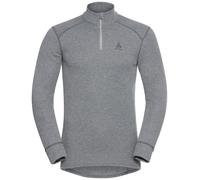 Odlo - Long-sleeve zipped technical base layer - BL Top Turtle Neck LS Half Zip Active Warm Eco M Steel Grey Melange for Men - Size M Grey M