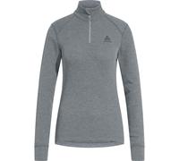 Odlo - Long-sleeve zipped technical base layer - BL Top Turtle Neck LS Half Zip Active Warm Eco W Steel Grey Melange for Women - Size S Grey S