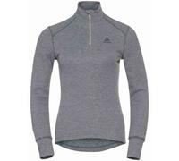 Odlo - Long-sleeve zipped technical base layer - BL Top Turtle Neck LS Half Zip Active Warm Eco W Steel Grey Melange for Women - Size XS Grey XS