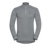 Odlo - Long-sleeve zipped technical base layer - LS Active Eco Warm 1/2 Zip T-Shirt Steel Grey Mix for Men - Size S Grey S