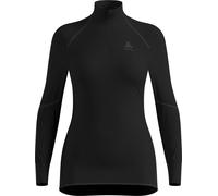 Odlo - Long-sleeved zipped technical base layer - BL Top Turtle Neck LS Half Zip Active X-Warm Eco W Black for Women - Size L Black L