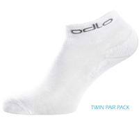 ODLO Low Active Sports Socks Twin Pair Pack {O-763840} - White - Large