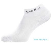 ODLO Low Active Sports Socks Twin Pair Pack {O-763840} - White - Small