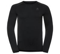 Odlo Men's Performance Warm Eco Base Layer Top Crew Neck L/S Colour: 60212 Blk-New Odlo Grph, Size: L