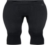 Odlo Men Functional underwear 3/4 pants PERFORMANCE WARM ECO, black - new odlo graphite grey, XL