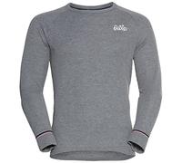 Odlo Men Functional Underwear Long Sleeve Shirt ACTIVE WARM ORIGINALS ECO, odlo steel grey melange, L