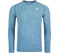 Odlo Men Long Sleeve Running Shirt ESSENTIAL SEAMLESS, saxony blue melange, S