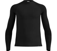 Odlo - Men's technical base layer in merino wool - Seamless Performance Baselayer Top Crew Neck M Black for Men in Wool - Size XL Black XL