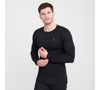 Odlo Thermal Underwear for Men Active Warm Long Sleeve I Thermal Shirt I Warm ski Underwear with Round Neck I Men Black