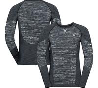 ODLO Men's Blackcomb Eco Warm Long Sleeve Crew {O-188562} - Grey/Black Melange - Large