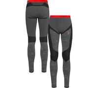 ODLO Men's Blackcomb Eco Warm Seamless Leggings - Concrete Grey/Fire Orange - X-Large