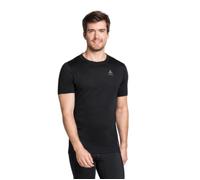 Odlo Men's Crew Neck T-Shirt - Black, Perfect for Running and Training (Size S)