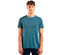 Odlo Men's Laufshirt Herren Kurzarm Essential Seamless Männer I Sport Oberteil I Fitness Shirt, Dark Sapphire Melange, XL