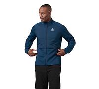Odlo Men's Mid Layer Full Zip Sesvenna Hybrid S-thermic Midlayer, Blue Wing Teal, S