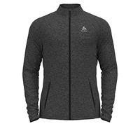 ODLO Men's FLI mid layer zip, dark grey melange, S