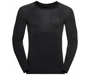 Odlo Men's Performance Light Functional Underwear Long Sleeve Shirt, Black, XXL