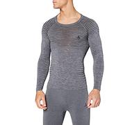 ODLO Men's Performance Light Long-Sleeve Base Layer Top, Grey Melange, XXL