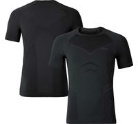 Odlo Men's Performance Warm Short Sleeve Seamless Base Layer Tee {O-196242} - Black - Large
