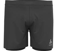 ODLO Men's ZEROWEIGHT 5 INCH 2-in-1 Running Shorts, Black, XL
