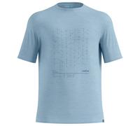 Odlo - Merino Tencel Hyper Map T-Shirt Crew Neck S/S - Merino shirt size M, blue