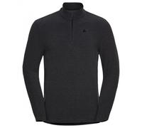 Odlo Men Long-sleeved shirt with zipper ROY, shale grey - black stripes, XXL